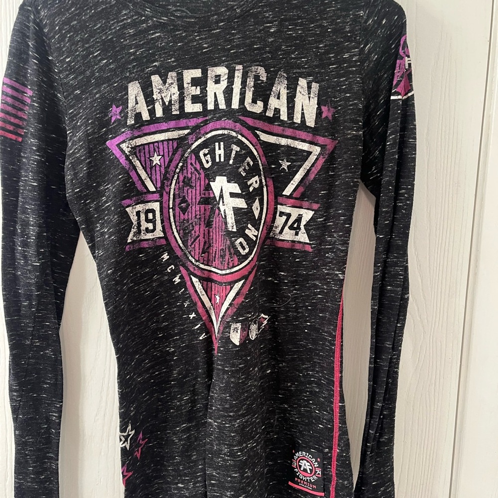 American Fighter Graphic Long Sleeve Shirt